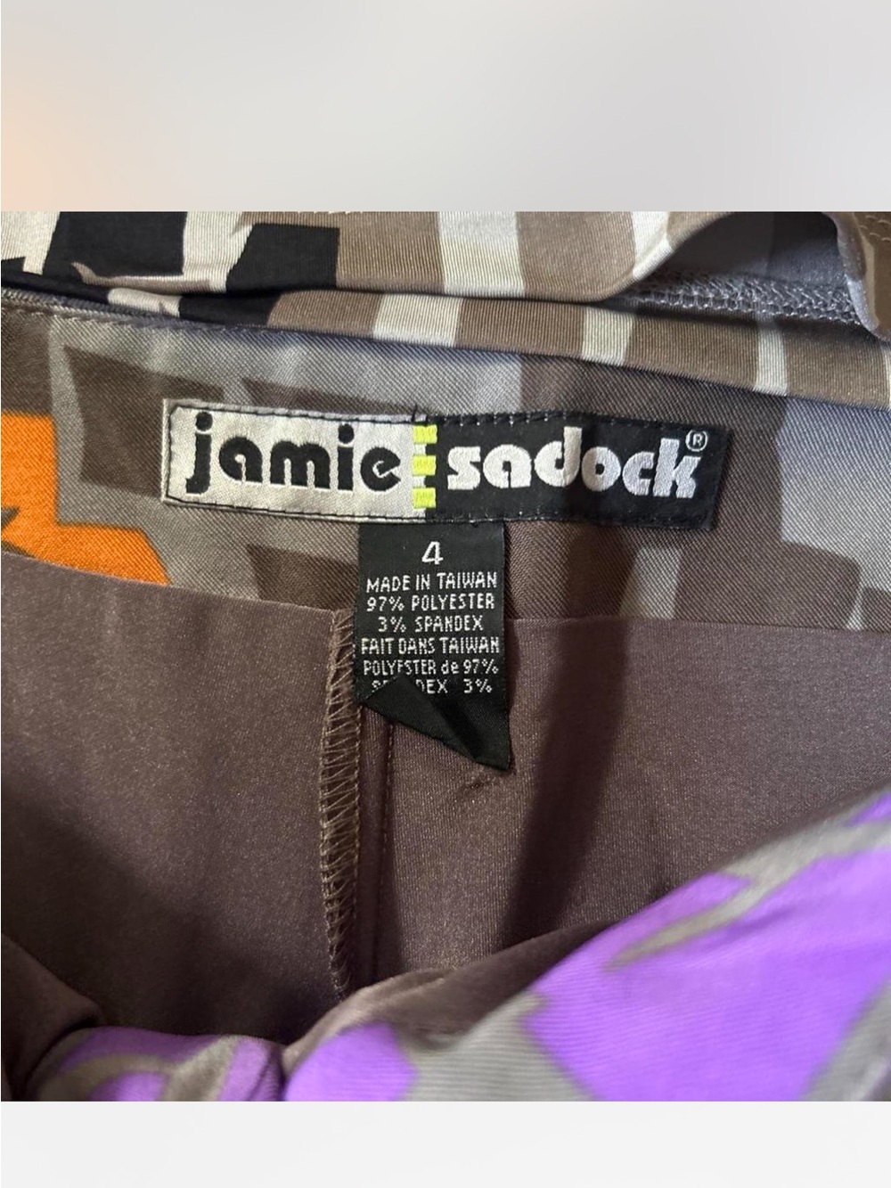 Jamie Sadock Printed Golf Skort in Brown & Purple suit skirt set short skirt blo